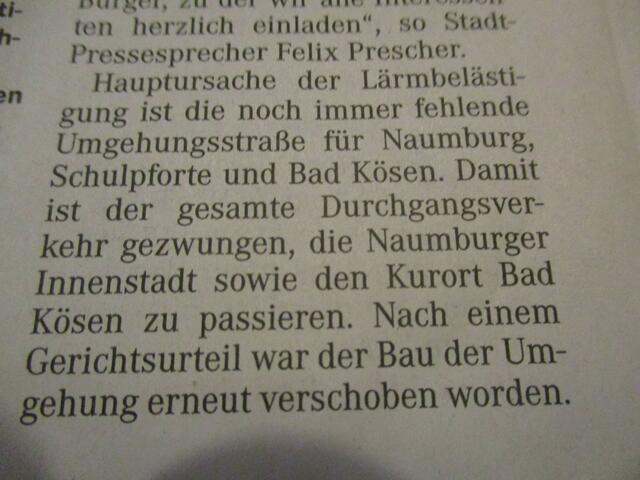 schlechte Begründung für den Lärm im Süden...