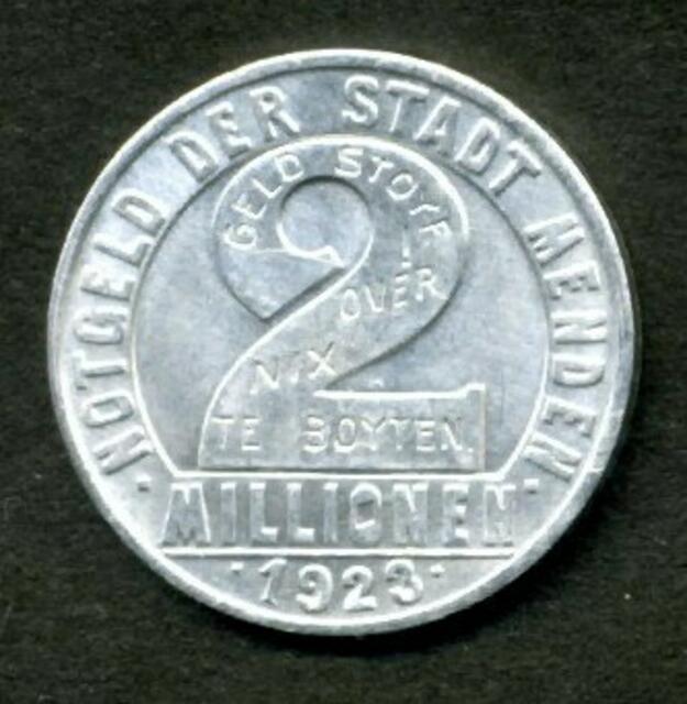 Notmünze der Stadt Menden 1923