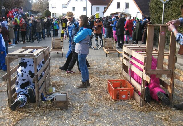 Start aus der Saukiste mit dem Schubkarren