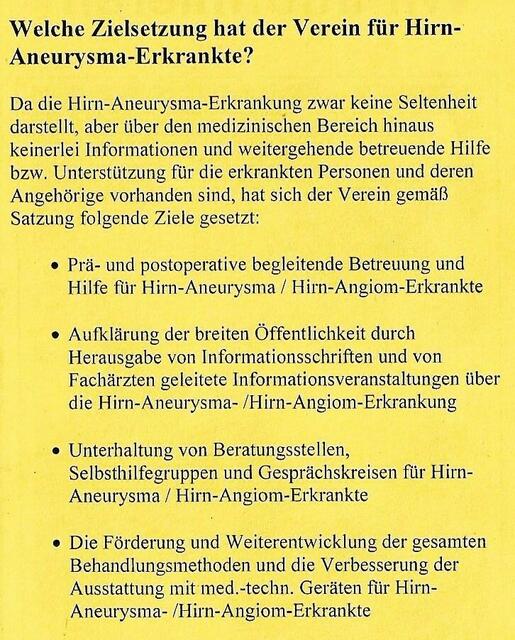 Zielsetzung des Vereins