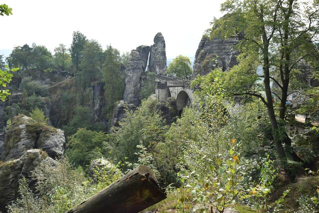 Die Basteibrücke. Leider verließ mich die Sonne...