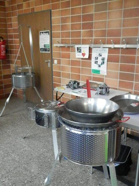 Re-Vario-Grills, alte Waschmaschinentrommeln in einem neuen "feurigen" Leben
