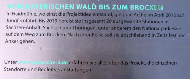 Die gläserne Arche, die bis Ende Februar 2017  am Hotel und Restaurant „Waldschlösschen Wangen“ vor Anker liegt !