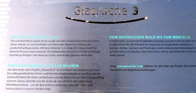 Die gläserne Arche, die bis Ende Februar 2017  am Hotel und Restaurant „Waldschlösschen Wangen“ vor Anker liegt !