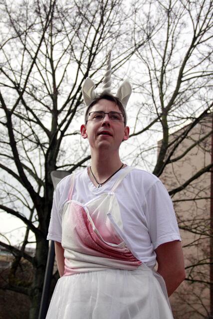 Darf ich vorstellen: Tobias Feichtinger als "Einhorn-Ballerina" | Foto: Yvonne Oestreich