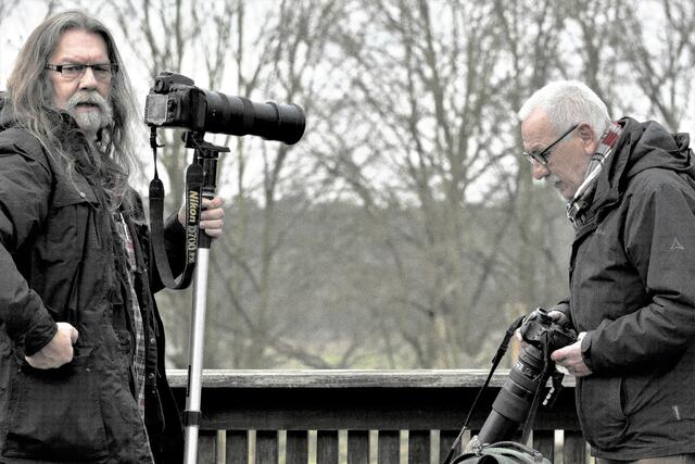 Wolfgang und Reinhold bei der Arbeit
