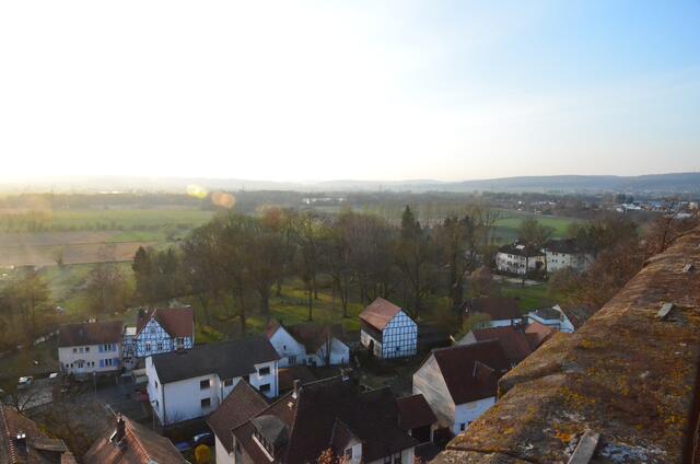 Blick vom Glockenturm über das westliche Amöneburger Becken