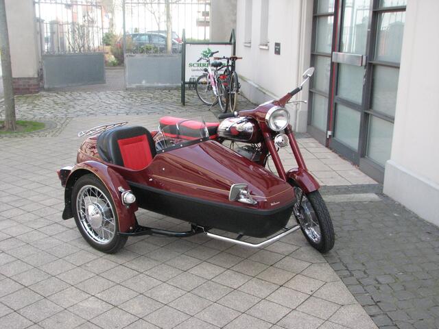 Mutter Kind Transporte aus DDR Zeit (Jawa-Gespann, sehr selten)