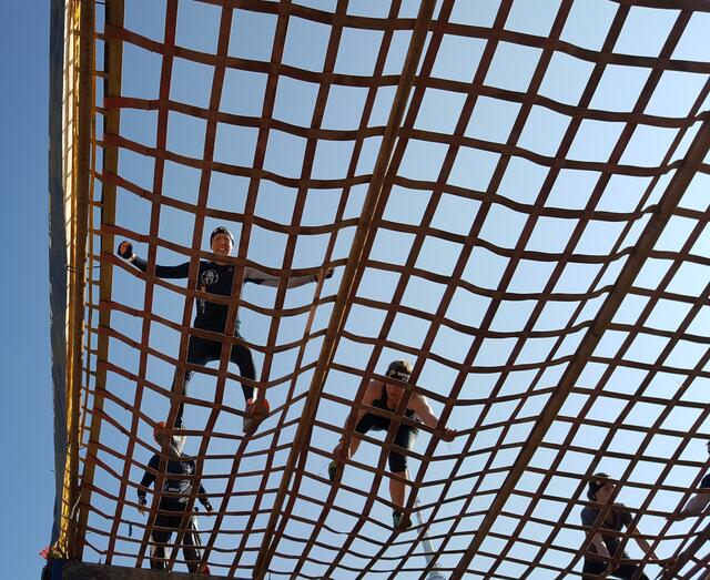 Dann oben rüber ...