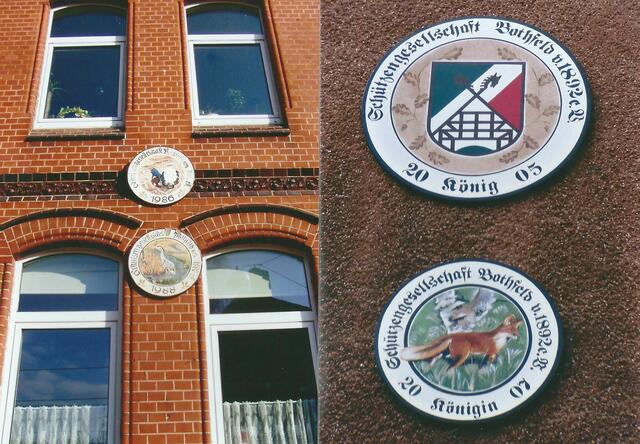 Frage an die Bothfelder/Bothfelderinnen. Wo sind die Schützenscheiben angebracht?