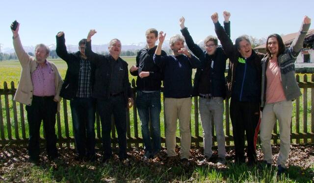 ABild: v.L. Peter Kreutner, Stefan Waller, Josef Klein, Tim Hashagen, Andreas Probst, Michael Sommer, 
Michael Wilhelm ( M-Führer) und Tobias Boneberger.