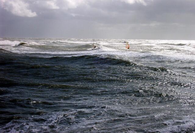 So sah es dann am nächsten Tag an der Südmole von Hvide Sande aus