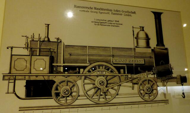 Und natürlich wurde die erste in Hannover gebaute Lokomotive auch nach dem König benannt.