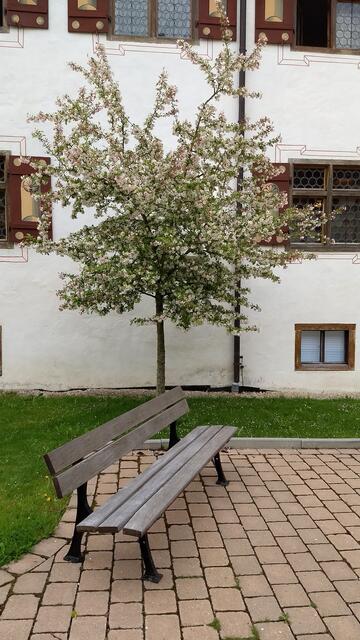 hier saß ich einige Male