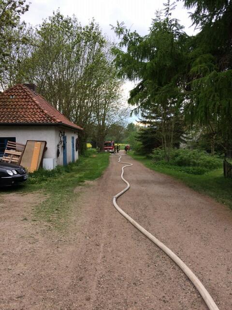 480m Schlauchleitung bis zu einem Teich