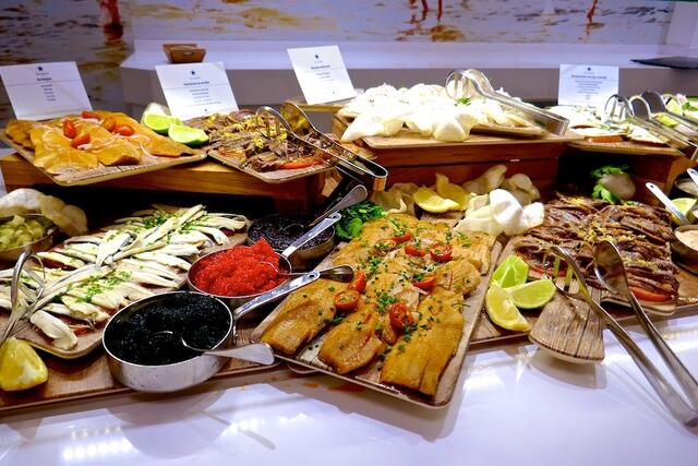 Eines der Vorspeisen-Buffets im Playa de Palma