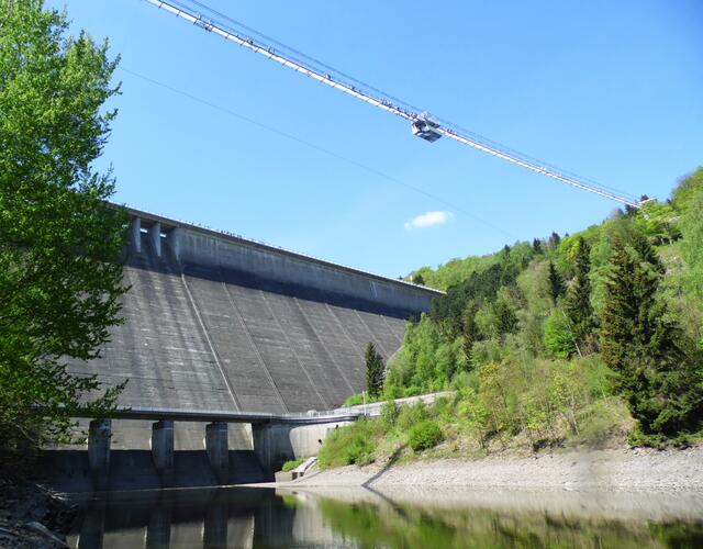 Ein letzter Anblick vom Ufer der Talsperre Wendefurth. Es war ein eindrucksvolles Erlebnis.
