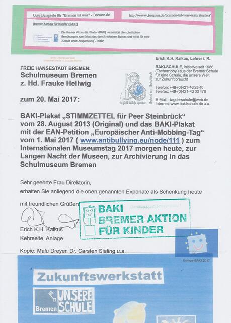 Erklärung zur Bremer Aktion für Kinder am 20. Mai 2017