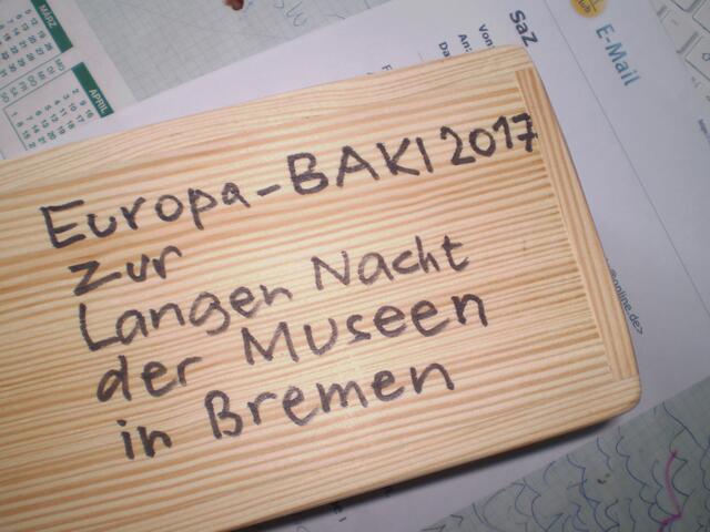 Blick auf die Bauchunterseite der Europa-BAKI 2017 zur Langen Nacht der Museen in Bremen