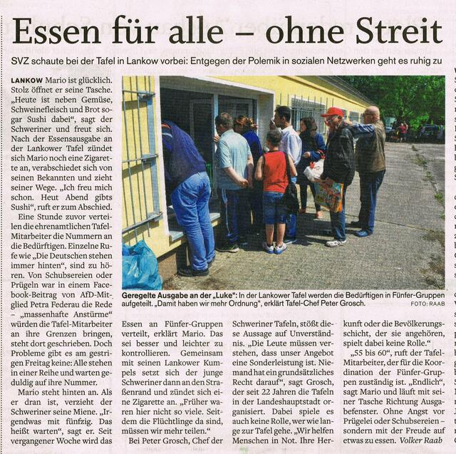 Zu Friede,Freude und Eierkuchen gibt es sogar noch Sushi Quelle SVZ