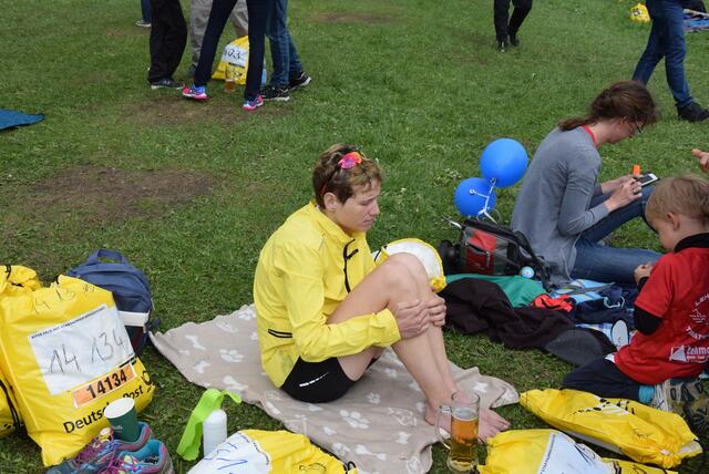 Post SV Lehrte am Rennsteig: Mandy nach dem Marathon
