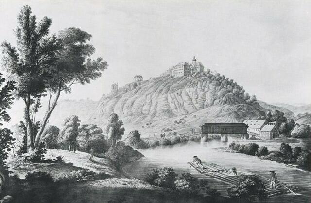 Die Dornburger Schlösser, von unbekanntem Künstler um 1800