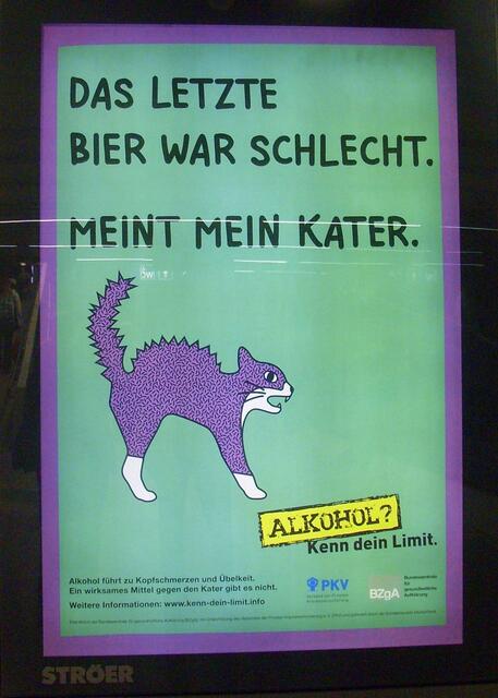 Leuchtplakat in der U-Bahn-Station Aegidientorplatz