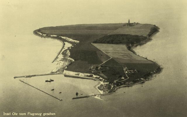 Luftbildaufnahme der Greifswalder Oie um 1930