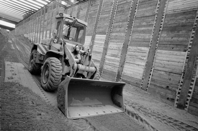 Bauarbeiten am U-Bahn-Tunnel am Braunschweiger Platz im Juli 1987