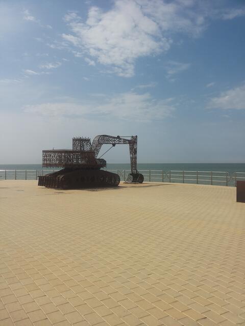 Originelles "Bauwerk" am Middelkerker Strand