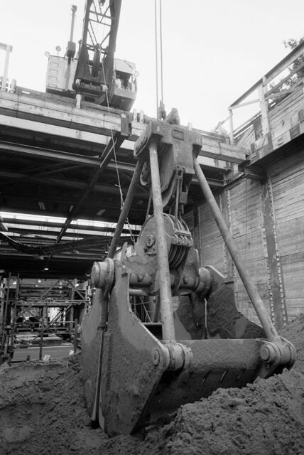 Bauarbeiten am U-Bahn-Tunnel am Braunschweiger Platz im Juli 1987