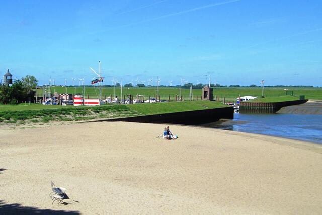 Die Hafeneinfahrt in Dangast.