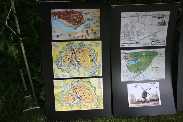 Infotafel mit den ehemaligen Standorten der Mühle in Hannover