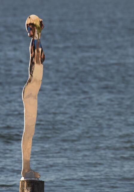 Strand im Kopf gespiegelt