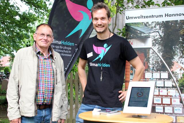 Diese Aktion habe ich als eingespannter Aktiver gar nicht mitbekommen. Passt aber zu den Klimaschutzaktivitäten des ADFC. Sehr interessant: die angebotene App "Klimahelden", mit der man zu eigenen Klimaschutz-Aktivitäten ermuntert wird. | Foto: Zehntfest-Events