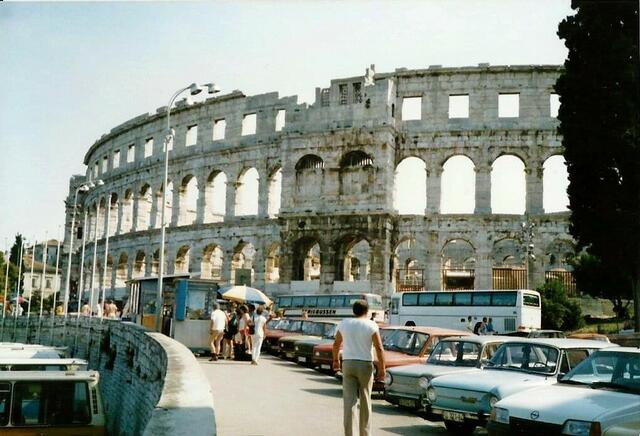 Das Amphitheater in Pula.