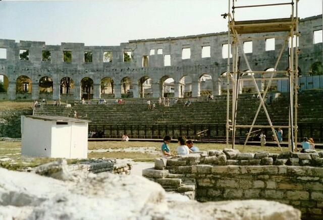 Im Inneren des Amphitheaters.