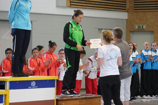 Valeria Horst freut sich über Platz drei