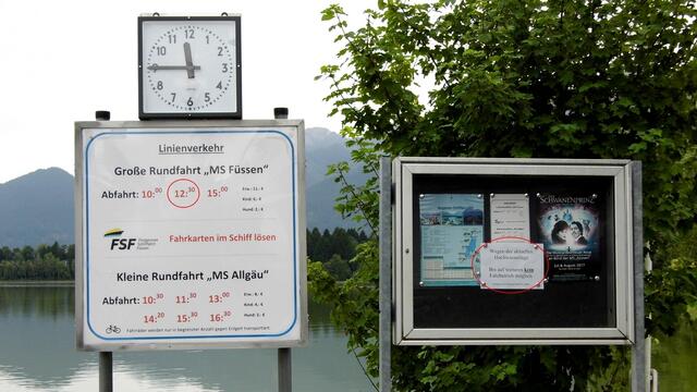 verhinderte Schifffahrt am Forggensee