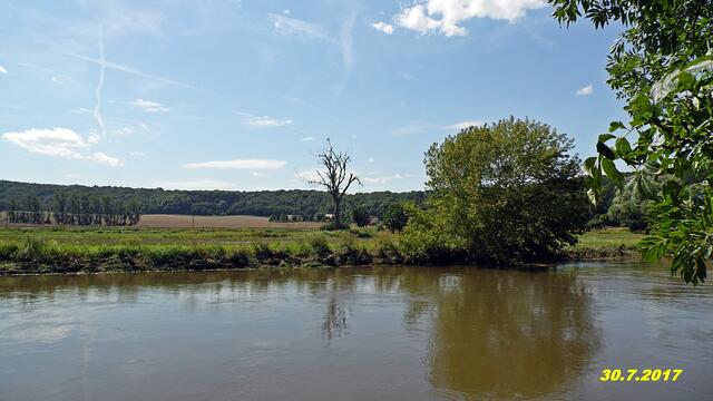 Leichtes Hochwasser im Unstruttal am 28.7.2017 - mit Panoramabilder !