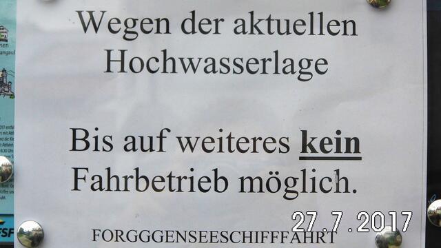 schade, aber bei diesen Regenmengen der letzten Tage