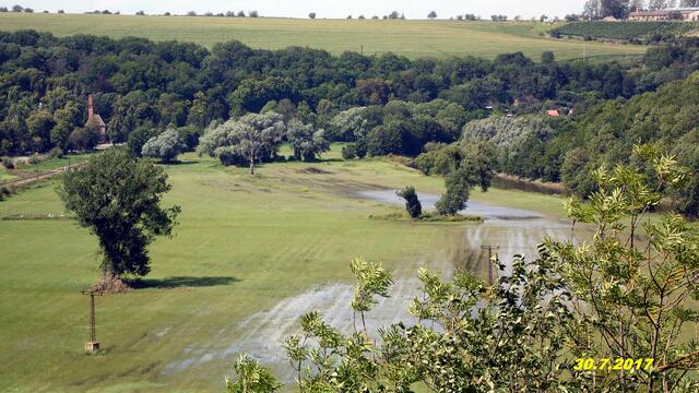 Leichtes Hochwasser im Unstruttal am 28.7.2017 - mit Panoramabilder !