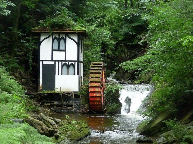 Wassermühle in den Groundle Glen.