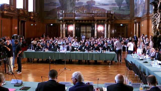 Sonderausschuß-Sitzung im Festsaal des Hamburger Rathauses am 19. Juli 2017