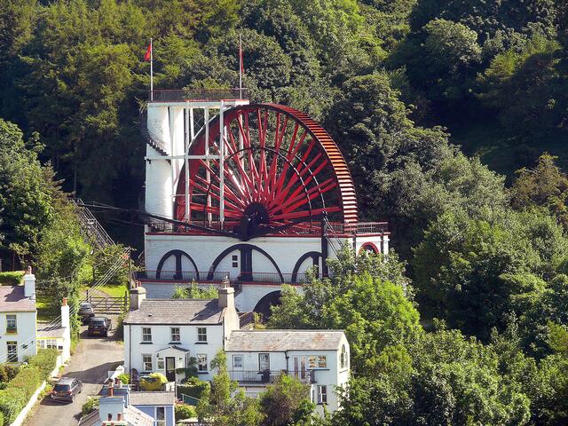 Lady Isabella oder Laxey Wheel, das größte Wasserrad der Welt mit einer Höhe von 22 Metern