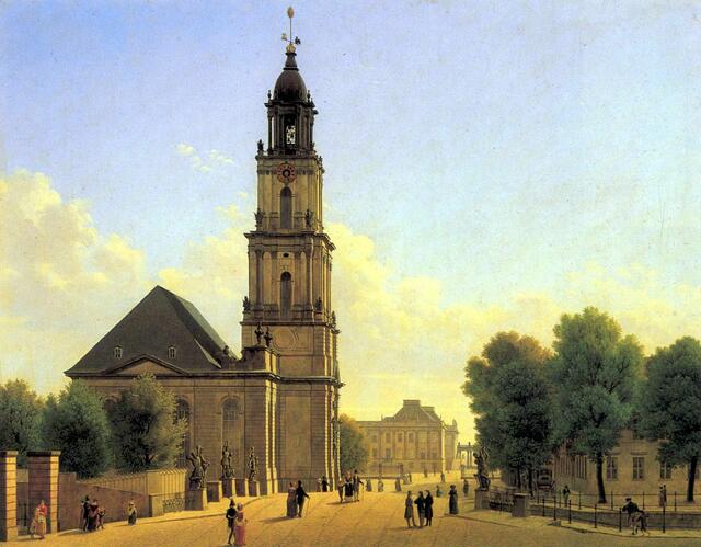 Die Garnisonkirche zu Potsdam, 1827 (Carl Hasenpflug) &gt; tinyurl.com/yc9rlz8w | Foto: wie vor