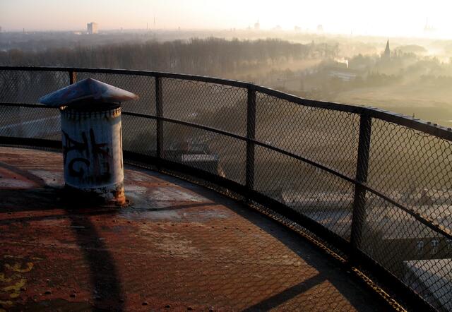 Es wäre schön gewesen, wenn der sanierte Turm auch als Aussichtsturm hätte dienen können. Doch so werden diese Bilder vielleicht einmalig bleiben.