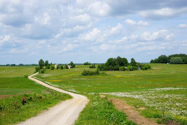 Kurz hinter der Grenze in Lettland. Bis zur nächstzen Bildunterschrift alles in Lettland.