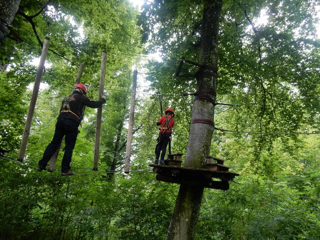 Die verschiedenen Touren erreichen Höhen bis über 10 m, für Erwachsene gibt es dann noch zwei "Steigerungen".
