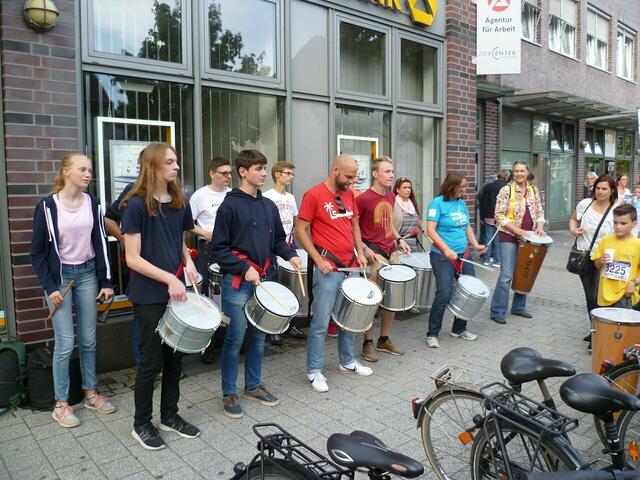 Musiker in der Parkstraße.